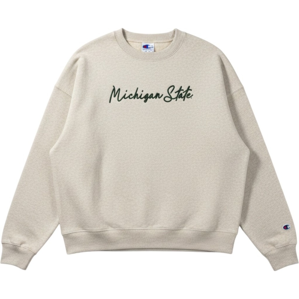 Champion Michigan State Spartans Oatmeal Heather Crewneck Sweatshirt Large
